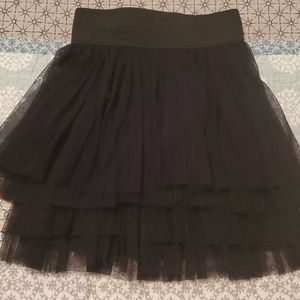 Tiered black Ballet Tulle skirt